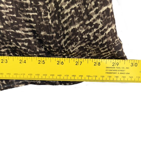 PENDLETON Brown & Cream Printed 100% Silk Pleated Skirt Women’s Size 14 - Picture 11 of 11